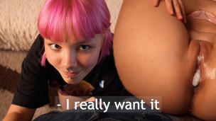 “Stepbrother, fill me up!” – she found out that her stepbrother likes creampie!