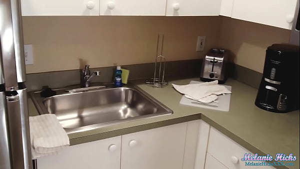 Butterfly Dress Tease: POV Kitchen Handjob Finish