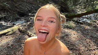 Cumslut Hiking The Canadian Wilderness Leads To Massive Facial – Cumshot – AlexAndAva – 4K