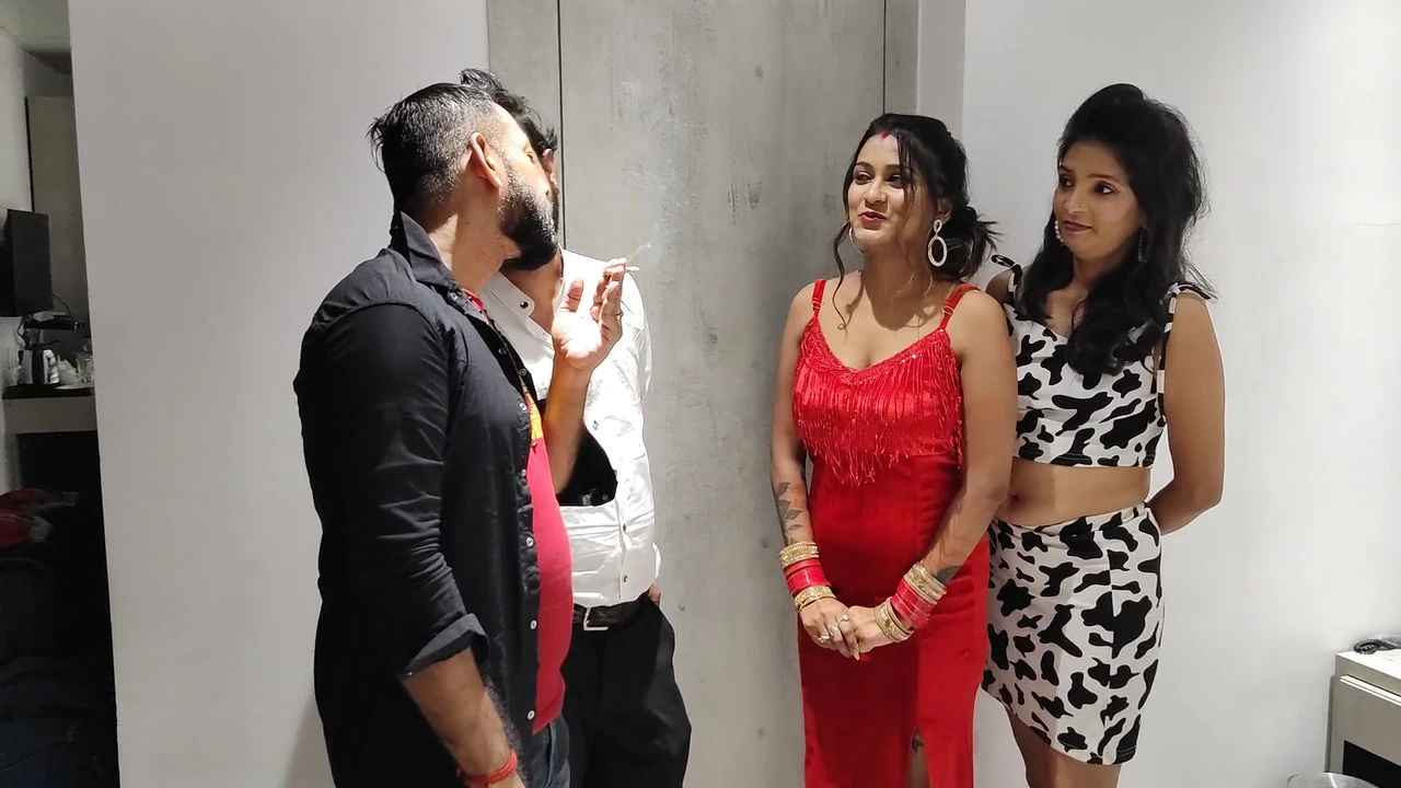 Two couple done foursome and made a great swinger session