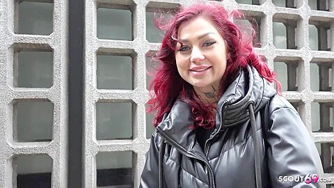 German Redhead College Teen 18+ – Tattoo Model Ria Red – Pickup And Raw Casting Screw